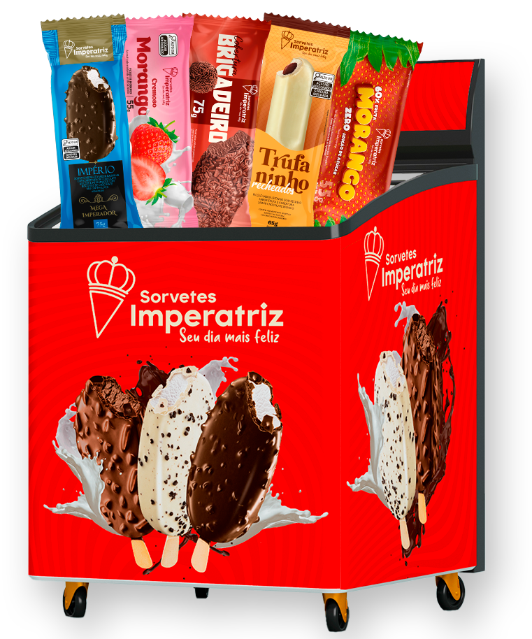 Expositor de produtos Sorvetes Imperatriz